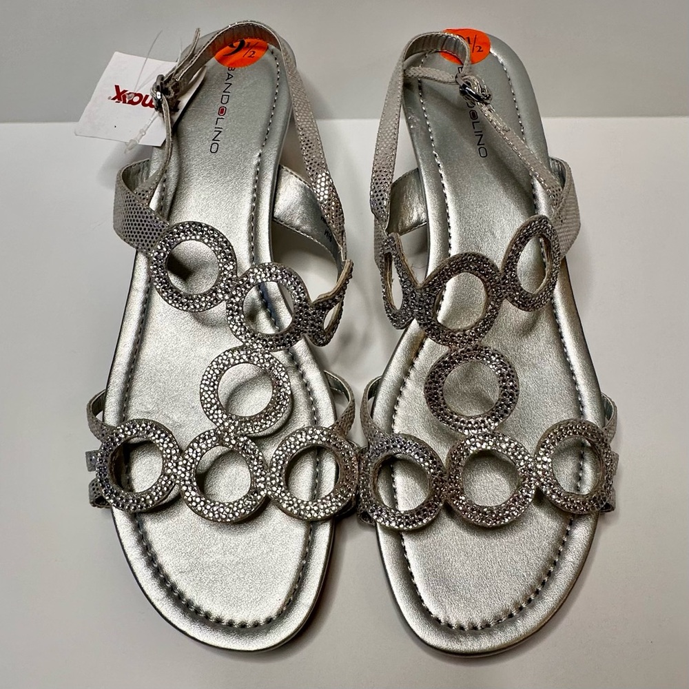 Bandolino Silver Wedges Size 9 1/2 New